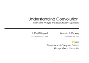 Introduction to Coevolution - George Mason University Department