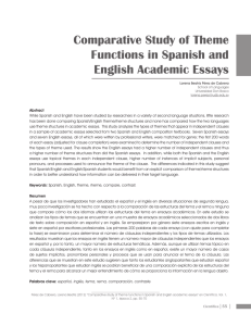 Comparative Study of Theme Functions in Spanish and English