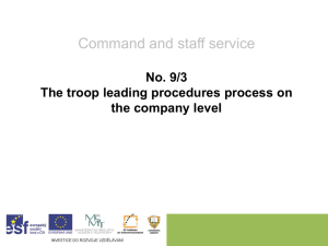 No. 93 The troop leading procedures process on the company level