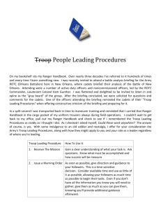 Troop People Leading Procedures