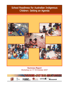 Setting an Agenda - workshop summary report