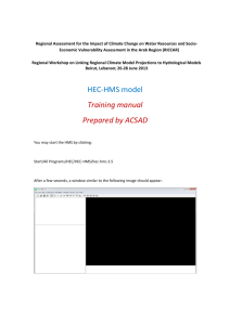 HEC-HMS model Training manual Prepared by ACSAD