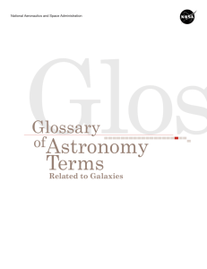 Glossary of Astronomy Terms Related to Galaxies