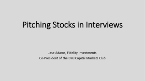 Stock Pitching - BYU Finance Society