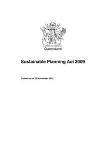 Sustainable Planning Act 2009
