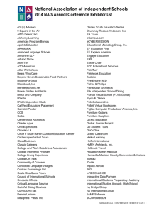 2014 NAIS Annual Conference Exhibitor List for Website
