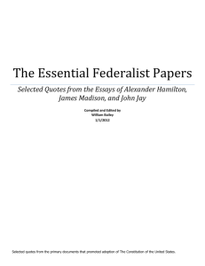 The Essential Federalist Papers