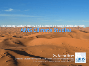 AMS Climate Studies - Association for the Advancement of