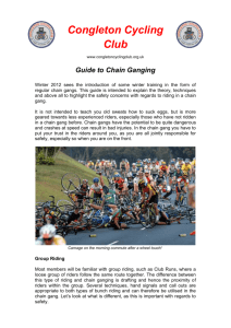 Guide to Chain Ganging - Congleton Cycling Club