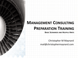 management consulting preparation training basic scenarios and