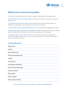 What to do in case of an accident.