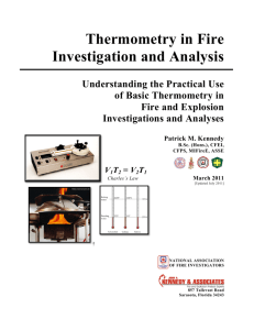 Thermometry in Fire Investigation and Analysis