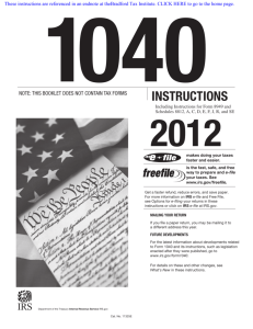 2012 Instructions 1040-ALL - to return to the home page