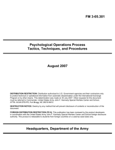 FM 3-05.301 Psychological Operations Process Tactics, Techniques