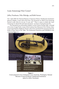 Louis Armstrong's First Cornet?