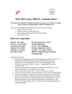 2013-2014 Army JROTC Academic Bowl