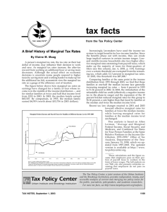 A Brief History of Marginal Tax Rates