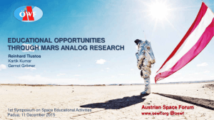 EDUCATIONAL OPPORTUNITIES THROUGH MARS ANALOG