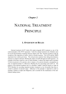 NATIONAL TREATMENT PRINCIPLE