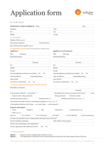 Application form - Voltaire Bridging Finance