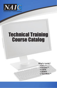 Technical Training Course Catalog
