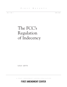 The FCC's Regulation of Indecency