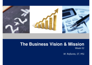 The Business Vision & Mission