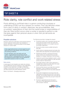 Role clarity, role conflict and work