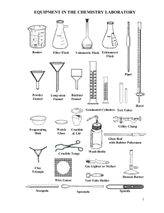 equipment in the chemistry laboratory