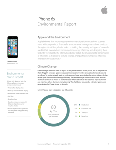 iPhone 6s Environmental Report