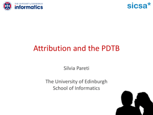 Attribution and the PDTB