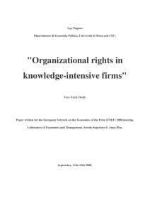 "Organizational rights in knowledge