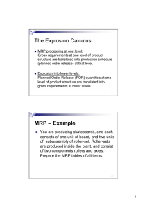 MRP – Example