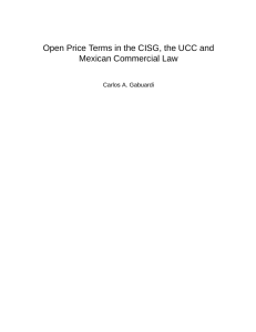 SiSU: - Open Price Terms in the CISG, the UCC and Mexican