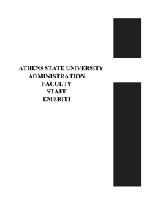 athens state university administration faculty staff emeriti