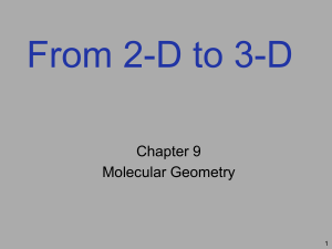 Chapter 9 Molecular Geometry