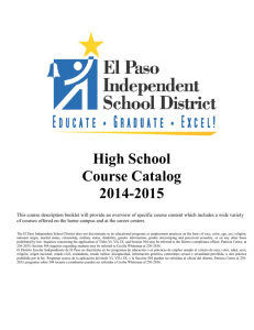 High School Course Catalog 2014-2015