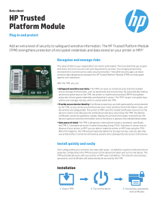 HP Trusted Platform Module - Product documentation