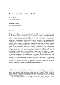 What Is Systemic Risk Today? - Financial Tracking Technologies, LLC