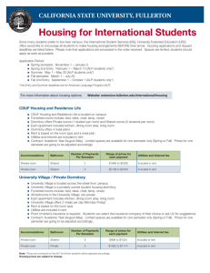Housing for International Students