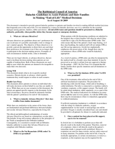 The Rabbinical Council of America Halachic Guidelines to Assist