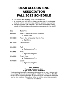 UCSB ACCOUNTING ASSOCIATION FALL 2012 SCHEDULE