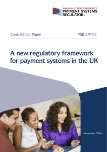 CP14/1: a new regulatory framework for payment systems in the UK