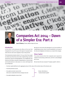Companies Act 2014 – Dawn of a Simpler Era