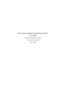FPGA in Data Acquisition Using cRIO and LabVIEW: User Manual