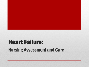 Heart Failure: Nursing Assessment and Care