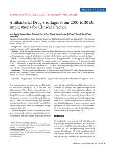Antibacterial Drug Shortages From 2001 to 2013: Implications for