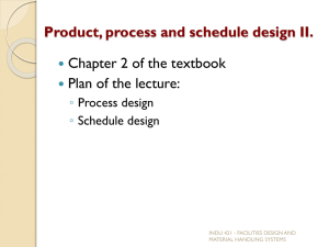 Product, process and schedule design II.