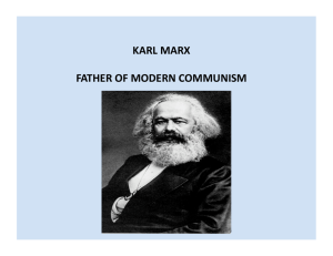 KARL MARX FATHER OF MODERN COMMUNISM