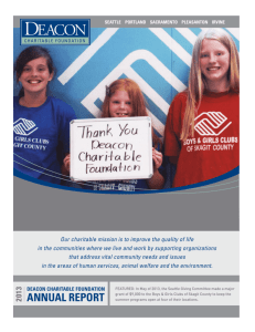 annual report - Deacon Charitable Foundation